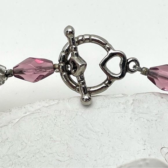 Pink Mother of Pearl Shell Pendant Multi-strand Necklace - Picture 6 of 12